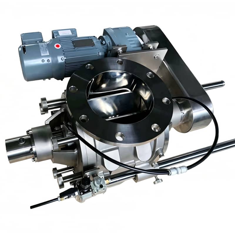 Stainless steel rotary airlock feeder for dust collection